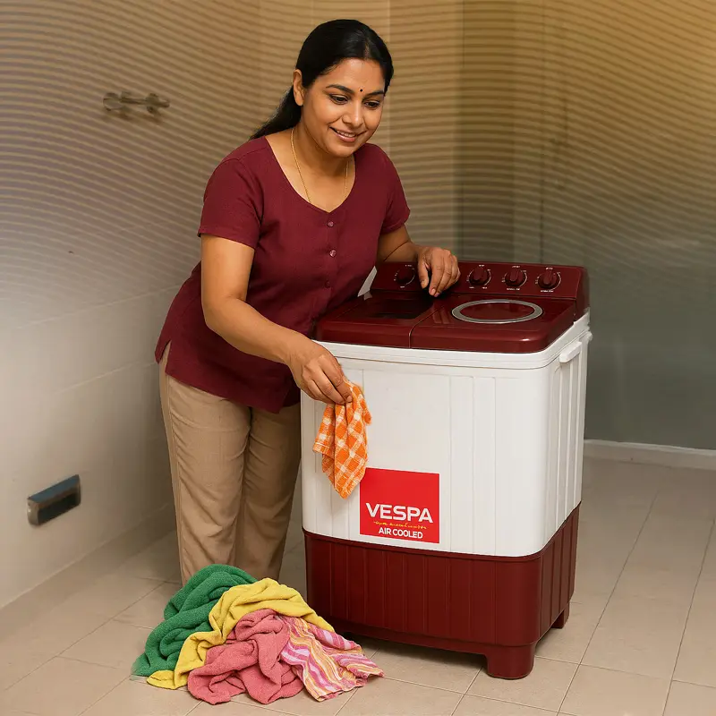 Customer using a Vespa Electricals appliance